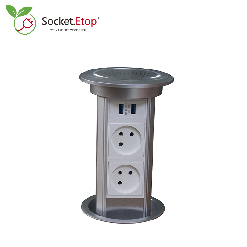 Commercial Kitchen Outlets - Israeli Plug Desktop Motorized Lifting Pop